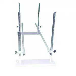 Estructura plegable de barras paralelas infantiles con acceso en rampa para fisioterapia pediátrica