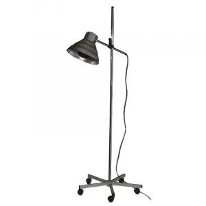 Lámpara de infrarrojos móvil con base de ruedas y campana orientable para termoterapia en fisioterapia