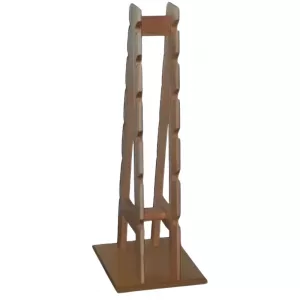 Soporte para pesas vacío fabricado en madera de haya natural para clínicas.