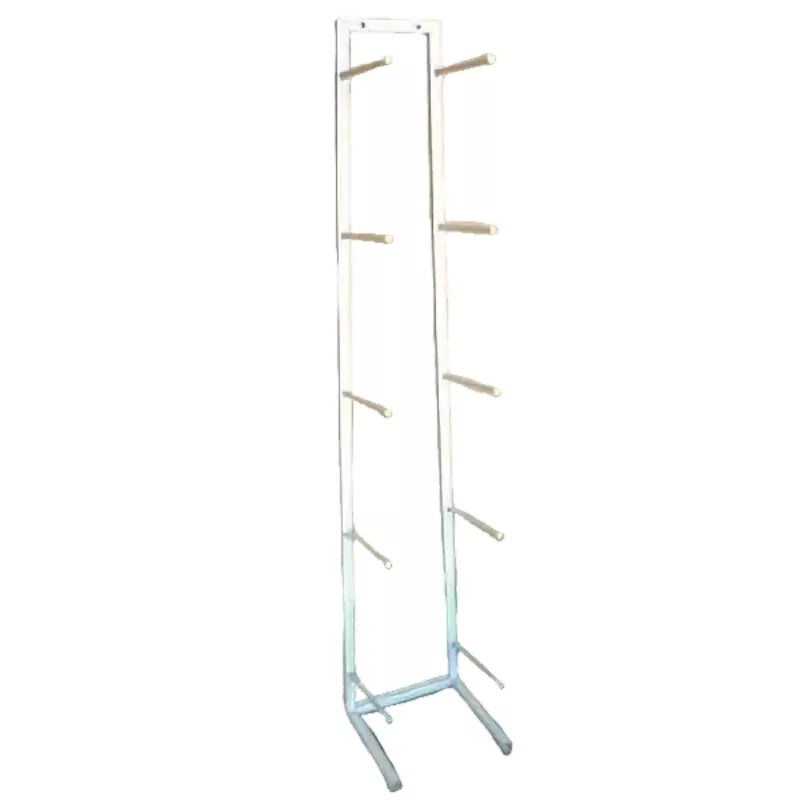 Soporte vertical 5 balones fabricado en acero esmaltado epoxi para organización en clínicas.