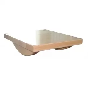 Tabla de Böhler basculante de 36x31 cm en madera de haya barnizada para rehabilitación de tobillo